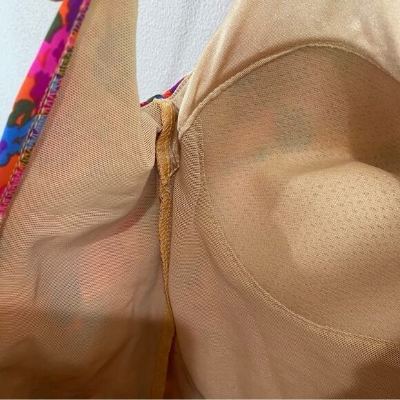 VTG Cole of California Floral Halter One Piece Swimsuit 70s Style Sz 12 - Picture 7 of 9